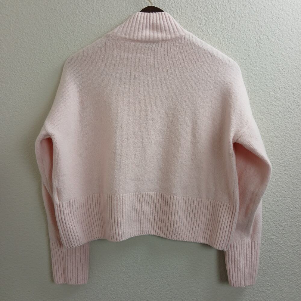 Paris Atelier & Other Stories Cropped Mock Neck Jumper S light pink cotton blend - Picture 2 of 16